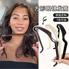 正方形のサングラスのカチューシャの女性の新型の厚い髪のカールの髪のカチューシャのファッションのステルスの髪の毛の固定器