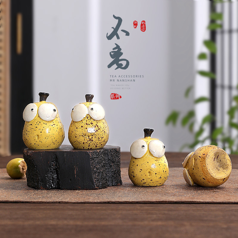 Snow pear tea pet color-changing small ornaments can support…
