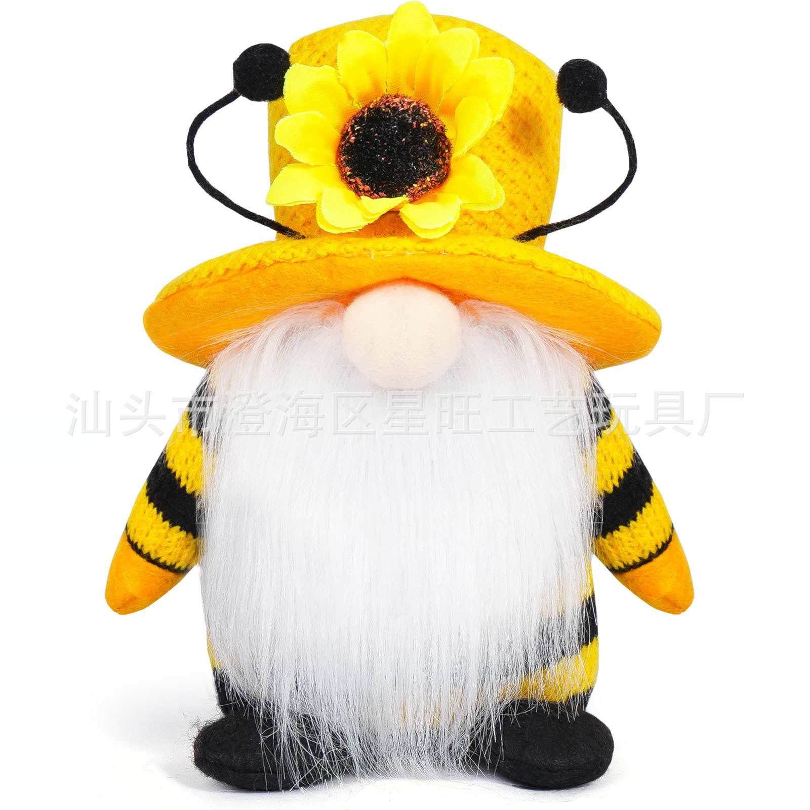 Fiesta de la abeja personalizada Muñeca Rudolph de pierna larga postura sentada muñeca sin rostro decoración de anciano enano