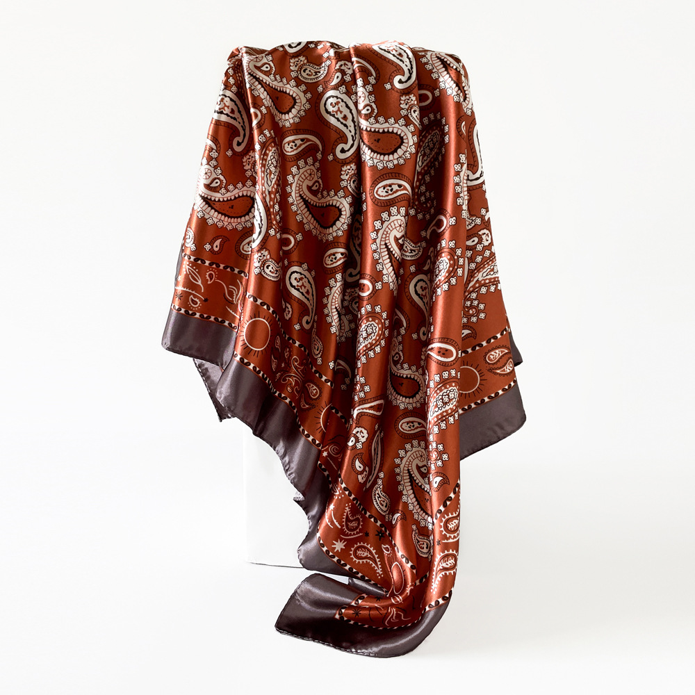 Women's Elegant Simple Style Geometric Solid Color Polyester Silk Scarf display picture 15