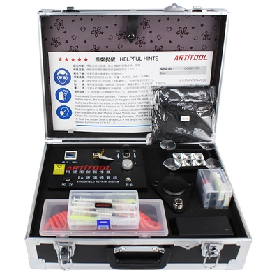 Glass Tools with One-Touch Pressure Extraction, Fool-Proof Electric Pressure Extraction, Upgraded Version That Requires No Technical Expertise, Ten Years of Tektronix Experience (Auto glass repair liquid) - deep-pink-e6-glass-machine-complete-set