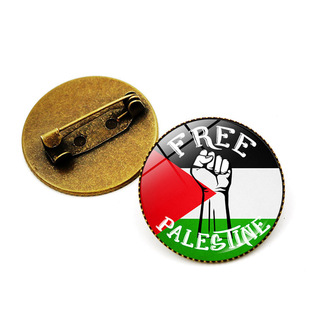Palestinian flag brooch High sense niche accessories Palestine pin badge bag jewelry wholesale