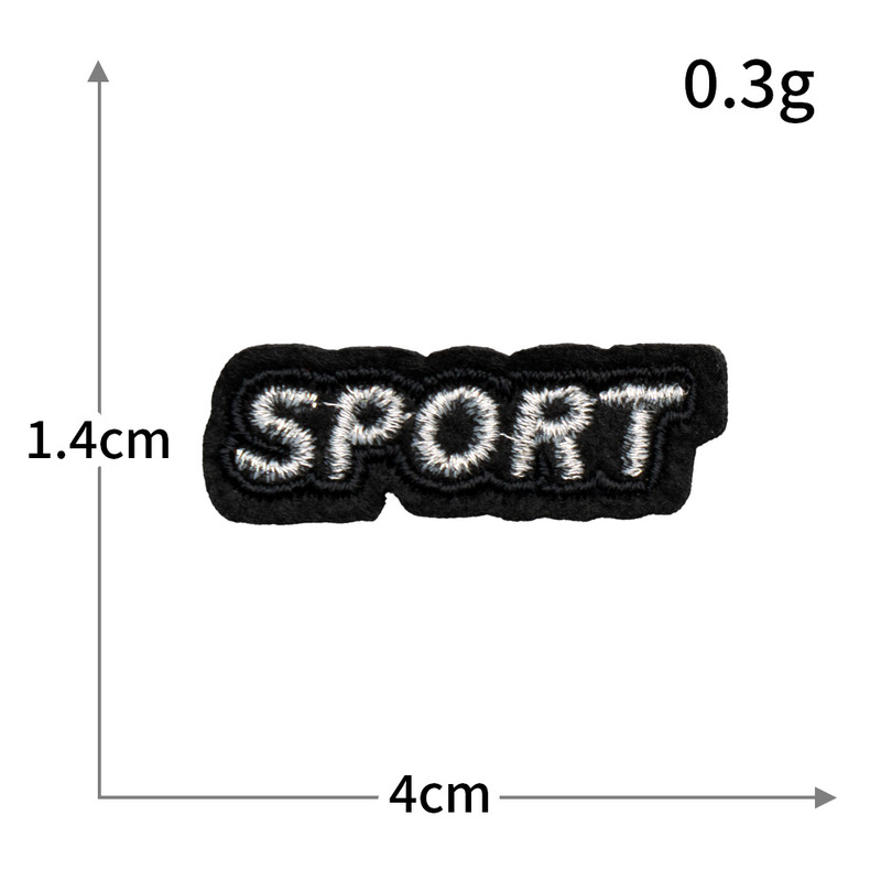 英語のアルファベットシリーズの刺繍布は個性のバッジを貼ります。|undefined