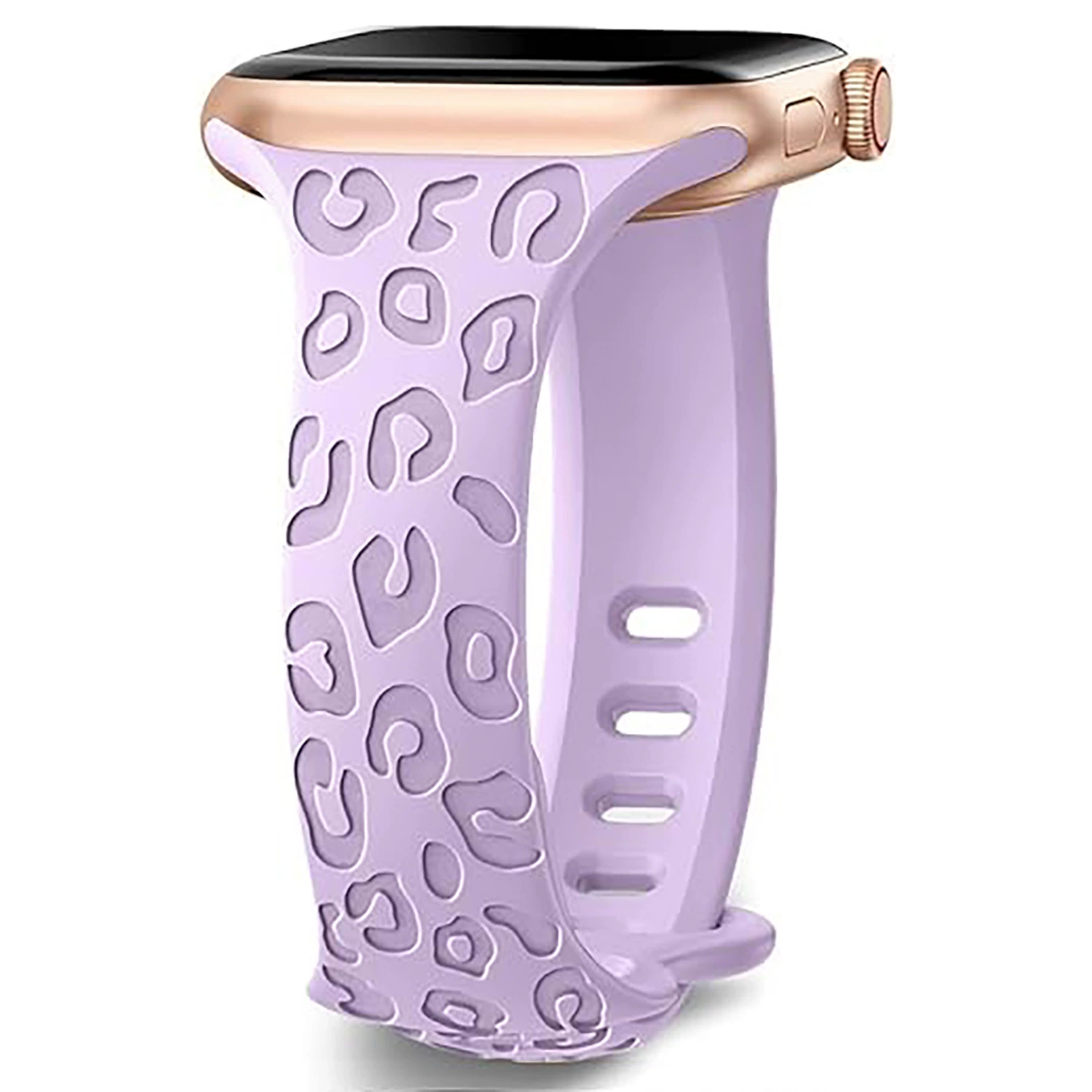 Подходит для ремешка Apple Watch applewatch 8 поколения/S9 маленький пояс бабочка пряжка гравировка вогнутая леопардовая силиконовая лента