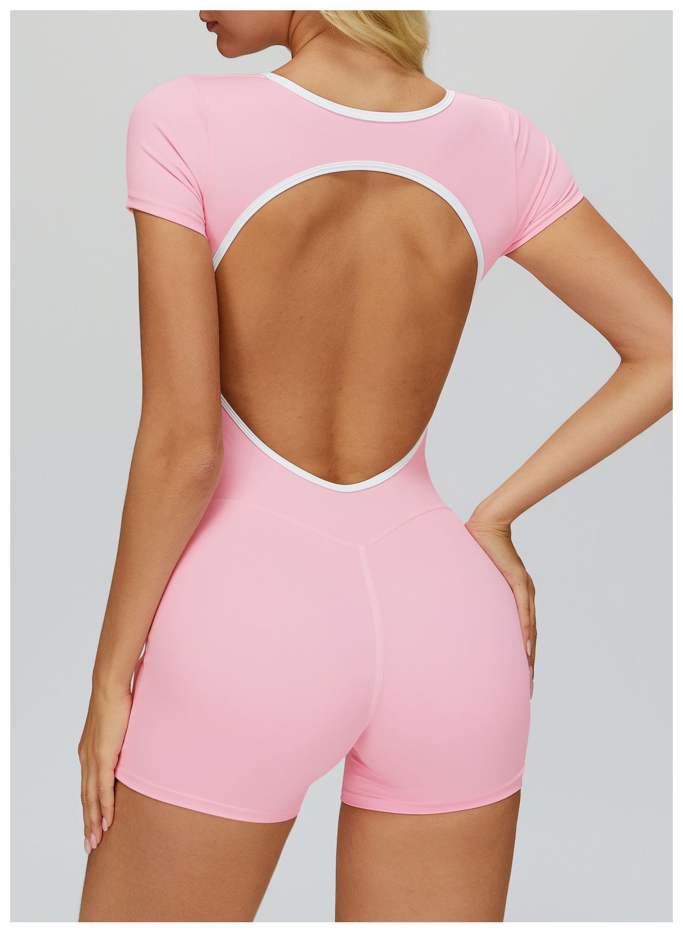 Damen Bodysuit Mit Farbblock-design Für Yoga Und Sport Training_voghion.com