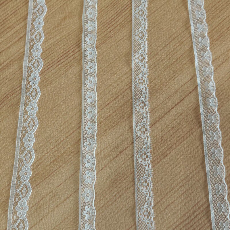 1cm Non-Elastic Lace Nylon Lace Cuffs Neckline Skirt DIY Handmade Women's Accessories Lolita Ready Stock Wholesale