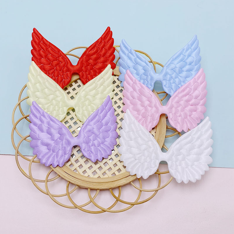 Embossed double-sided satin angel wings handmade diy hair accessories gift box decorative clothing accessories accessories wings Embossed double-sided satin angel wings handmade diy hair accessories gift box decorative clothing accessories accessories wings