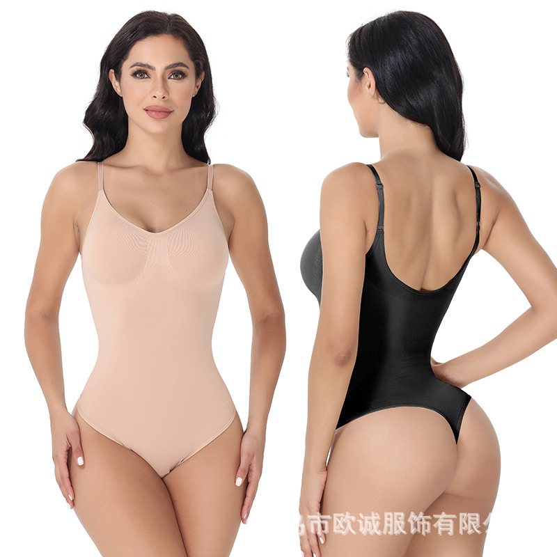 Slim-Fit Bodysuit with Hidden Snaps, Seamless Waist-Cinching and Butt-Lifting Shapewear, Elastic Body-Shaping Lingerie Slim-Fit Bodysuit with Hidden Snaps, Seamless Waist-Cinching and Butt-Lifting Shapewear, Elastic Body-Shaping Lingerie