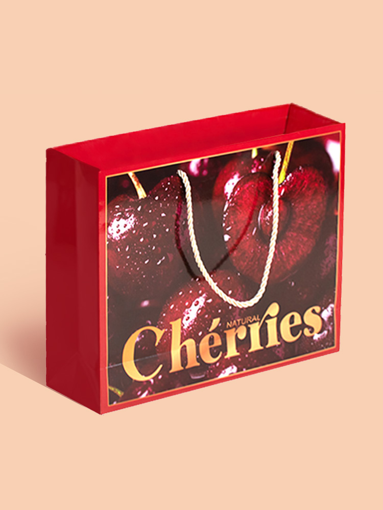 Caja de regalo de fruta de cereza de Cereza bolsas de mano separadas 3 - 5 kg caja de regalo caja de embalaje caja vacía