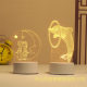 New 3d night light creative atmosphere light cartoon led table lamp gift acrylic lamp cross-border usb Christmas gift