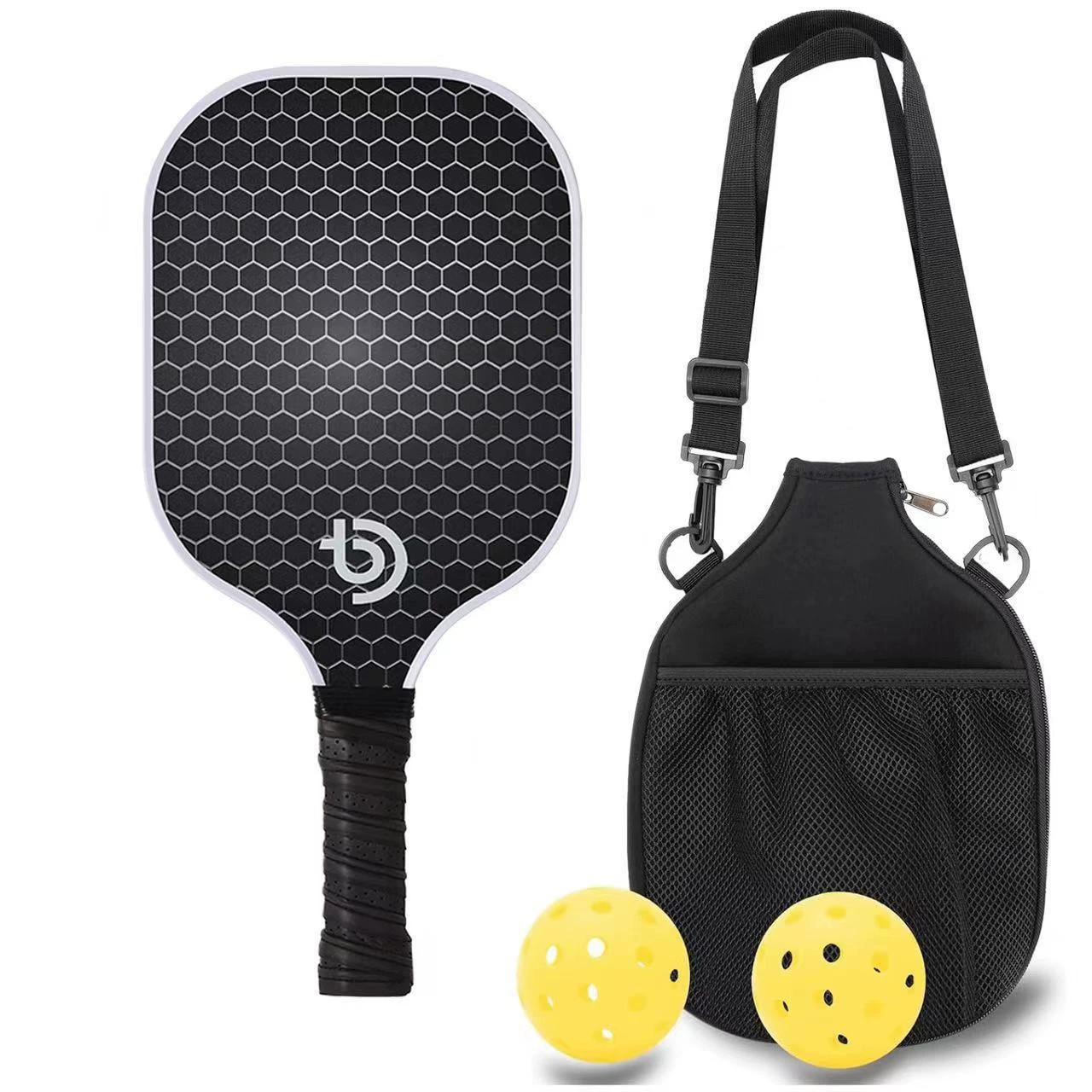 Каждыйарка Pickleball Paddle Pieca, углеродное волокно с сотчатой поверхностью, вес 0.23 кг