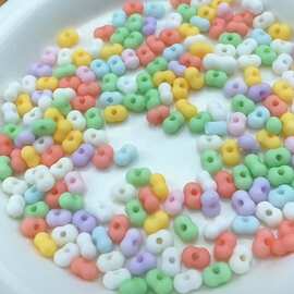4*8mm亚克力实色亮面花生珠 珠光米珠diy手机链项链饰品挂件散珠