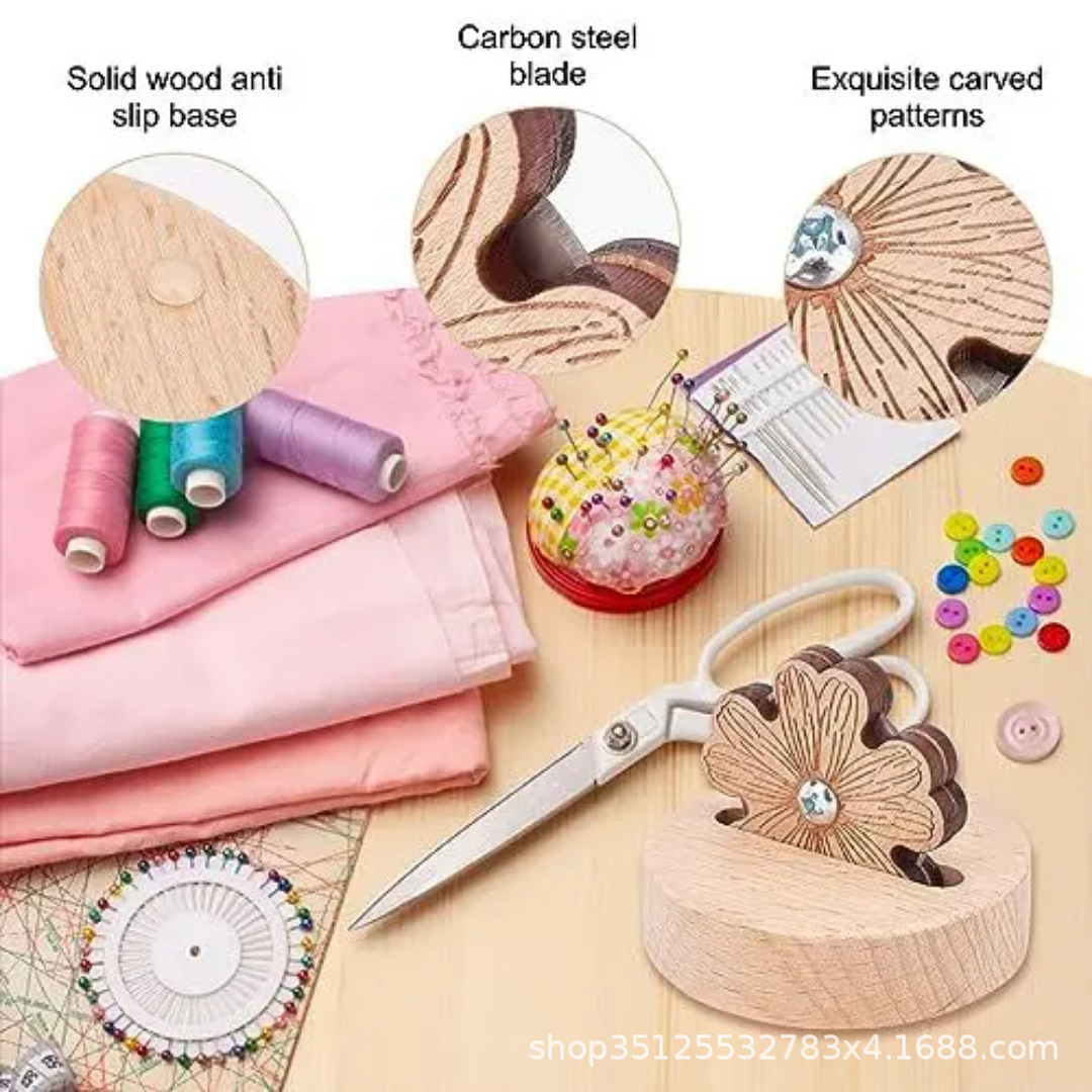 家用断线器 花瓣切线器家用小型花朵置物架实木雕刻款断线工具