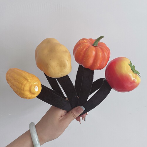 Three-dimensional vegetable headband creative original personality funny radish pepper eggplant green vegetable headband women's hair accessories hairpin