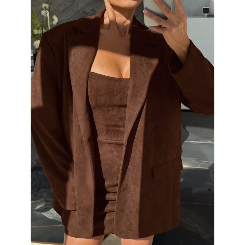 British-Style Casual Suit Jackets For Women's Autumn And Winter Atmosphere, Loose And Slimming, Retro Commuter Suits Who_ecoleips.com