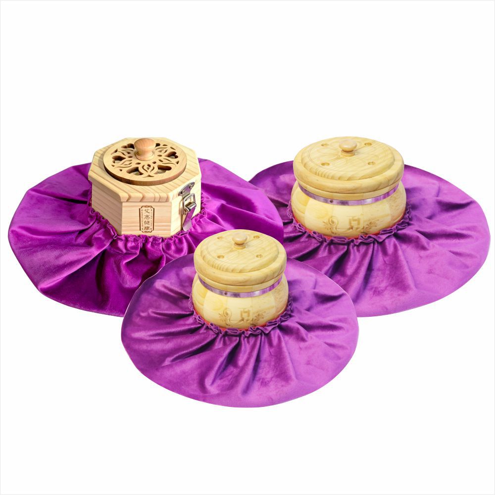 Wooden Moxibustion Box Palace Style Smokeless Home Use Belly Navel Warming Tool specifications