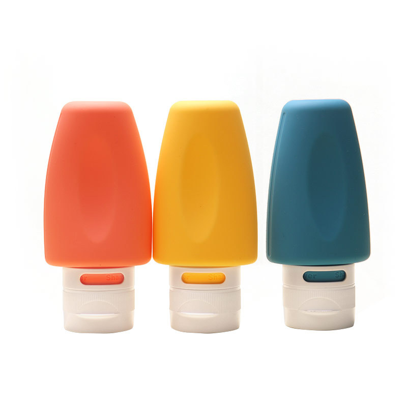 Traje de sub-botella de silicona de grado alimenticio suave botella de loción champú desinfectante de manos cosméticos de viaje sub-botella de vacío