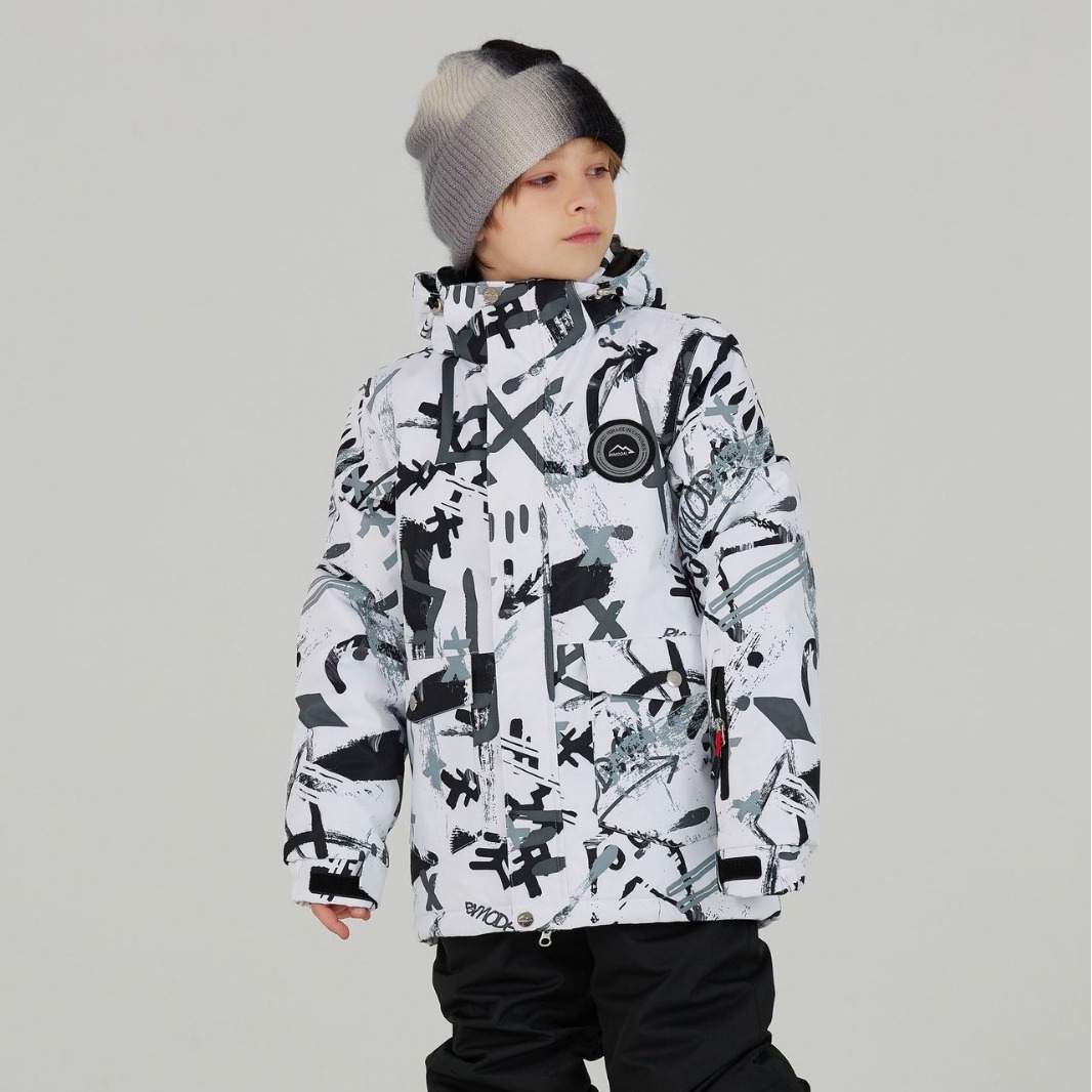 Kinderkleidung Skianzug-Set, Einzelbrett, Doppelbrett, dick, warm, Outdoor-Skifahren_voghion.com