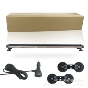 Four-sided COB roof-mounted long strip warning light, magnetic car-mounted inspection work light, engineering vehicle strobe light, ceiling-mounted light