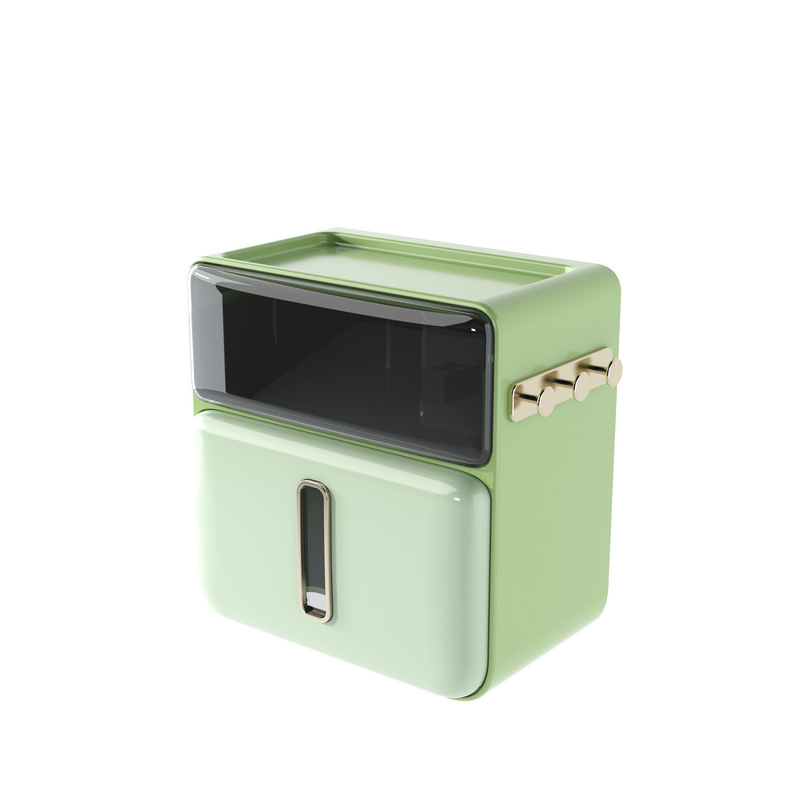 Caja de pañuelos de tocador rack de almacenamiento montado en la pared del hogar utensilios de almacenamiento de baño titular de teléfono móvil caja de servilleta sanitaria