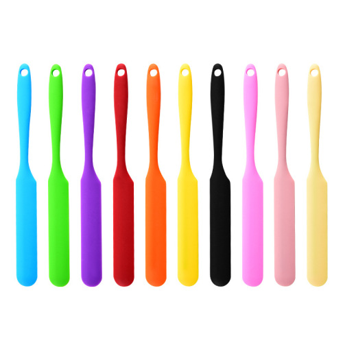 Factory Stock Wholesale Silicone One-Piece Long Strip Cake Butter Spatula Mixing Knife Baking Tool Silicone Scraper