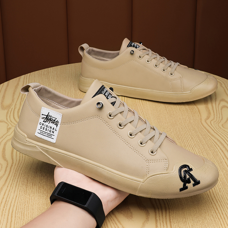 Schwarze Herren Freizeitschuhe Aus Leder Rutschfest Und Robust_voghion.com