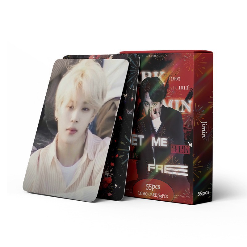 Cadena total, una gran cantidad de stock, 55 hojas de tinta BT SK IVE ATEEZ KPOP, estrellas coreanas alrededor de LOMO