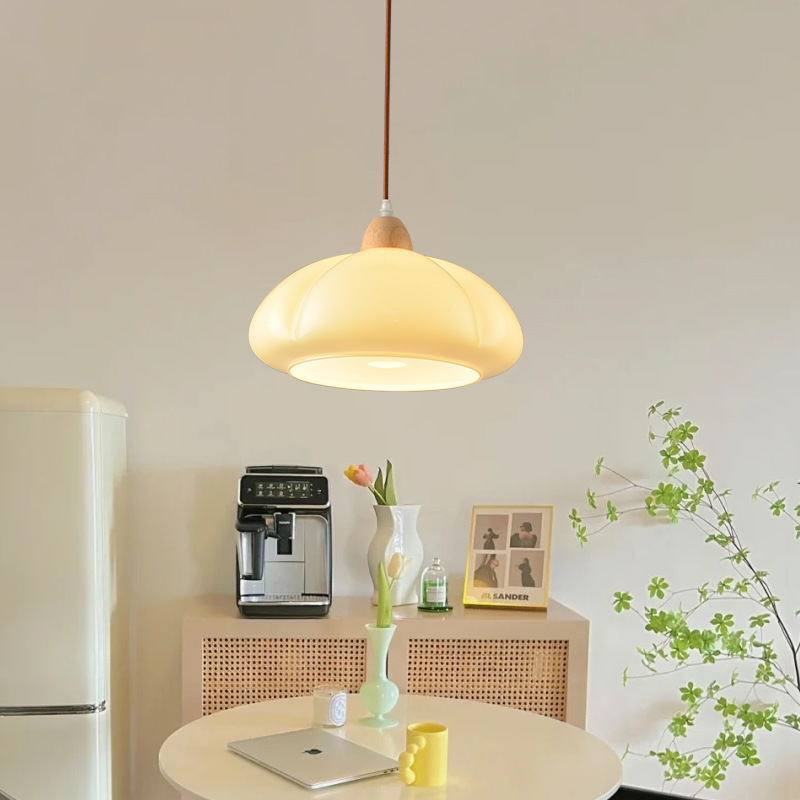 Restaurante antiguo araña de calabaza nuevo estilo registro vidrio comedor japonés retro dormitorio isla mesa comedor lámpara de bar