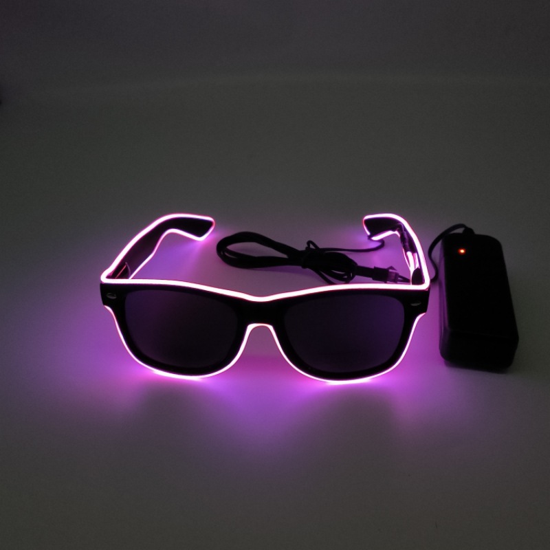 Fábrica directa fiesta gafas luminosas bar espectáculo gafas luminosas props cool led rescate fluorescente