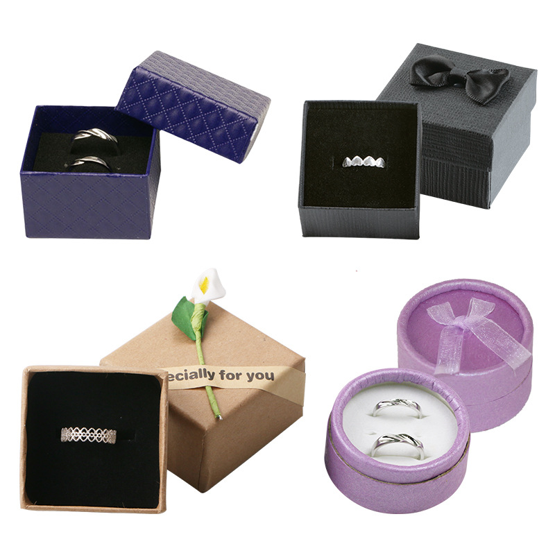 古猫宁 厂家批发戒指盒耳环盒子首饰品盒礼品礼盒网纱袋一件代发