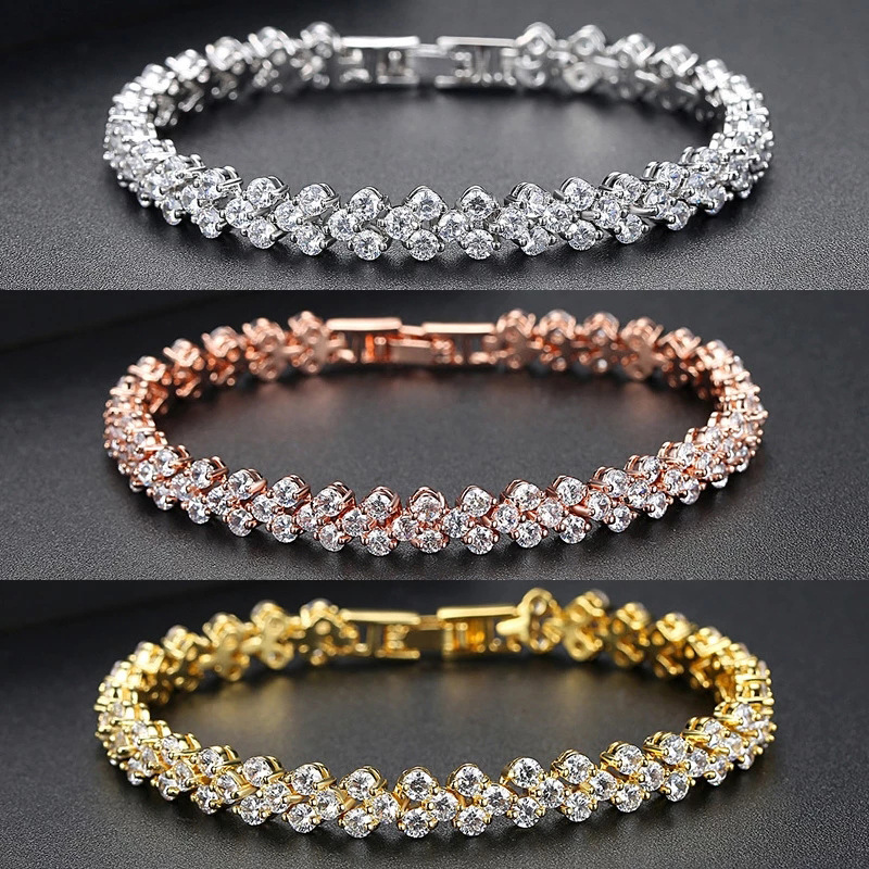 Simple Style Heart Shape Artificial Crystal Alloy Wholesale Bracelets display picture 1