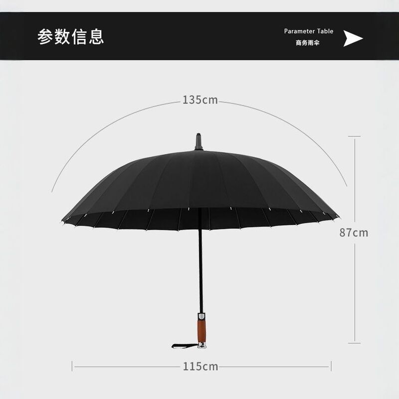 新款24骨大号加厚加粗防暴雨商务车标伞奔驰劳斯莱斯宝马长柄雨伞|undefined