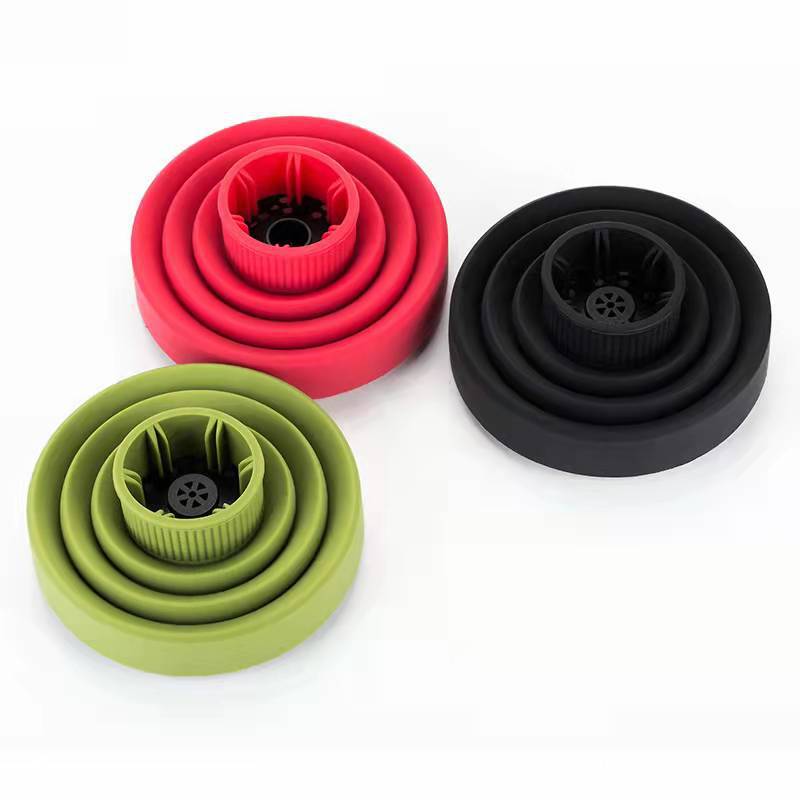 Secador de pelo de silicona Capucha plegable de silicona retráctil secador de pelo conformación Capucha plegable multiusos secador de pelo cubierta