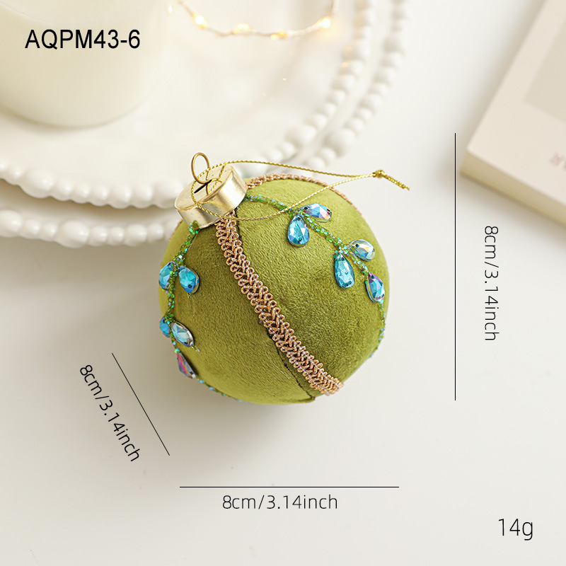 Nuevos productos transfronterizos de 8CM bolas de Navidad polvo adhesivo bolas de espuma de hongos colgante de espuma de bolas de Navidad decoración de árbol de Navidad
