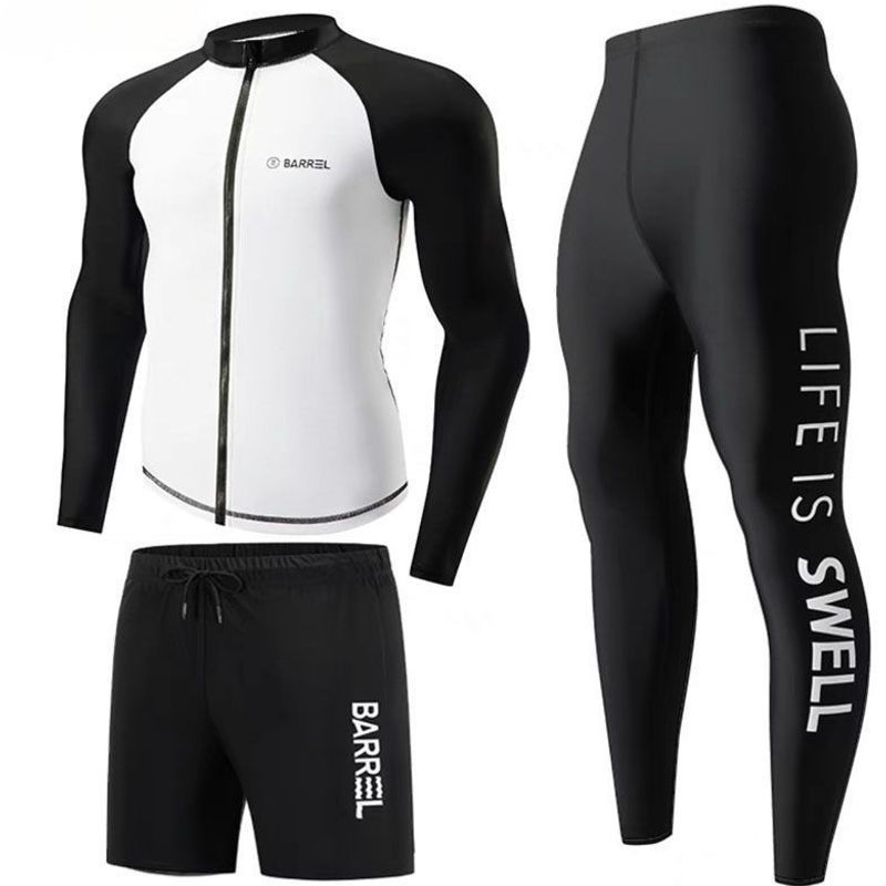 Men's quick-dry diving suit, jellyfish suit, surfing suit, hot spring two-piece swimsuit, long-sleeved and long-pants, high-end practical model