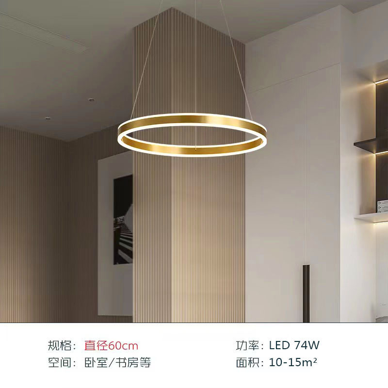 北欧ファッション複式楼客間大シャンデリア高級感別荘loftマンション寝室レストラン円環照明|undefined