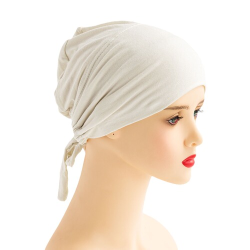 High-Quality Pure Silk and Cotton Adjustable Hair Cover with Elastic Band Muslim Cap Base Hat