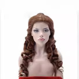 Cardamom Anime Hot Sale Beauty And The Beast Belle Princess Mixed Brown Long Curly cosplay Wig