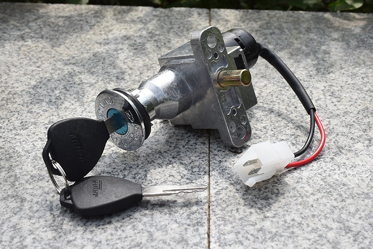 Suitable for Electric Vehicle Door Lock Power Lock 2-Wire 4-Wire Scooter Faucet Lock Battery Car Key Switch