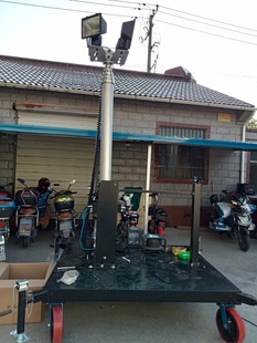 Simple multi-directional pneumatic lifting working lighthouse 10 m pneumatic lifting mobile emergency lighting Lighthouse