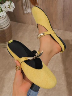 K 20551 Flat Toe Slide Sandals ƽ������Ь �W���L��羳���R�d