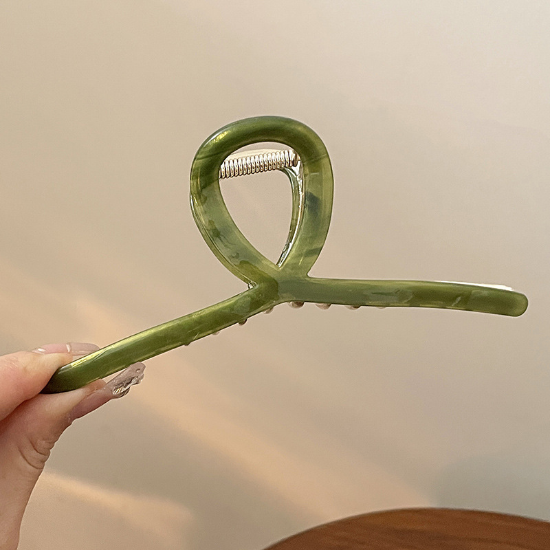 Clip de agarre de ácido acético para mujer, horquilla de disco en la parte posterior de la cabeza, rojo de red, nuevo clip de tiburón 2025, horquilla de alta gama, tocado