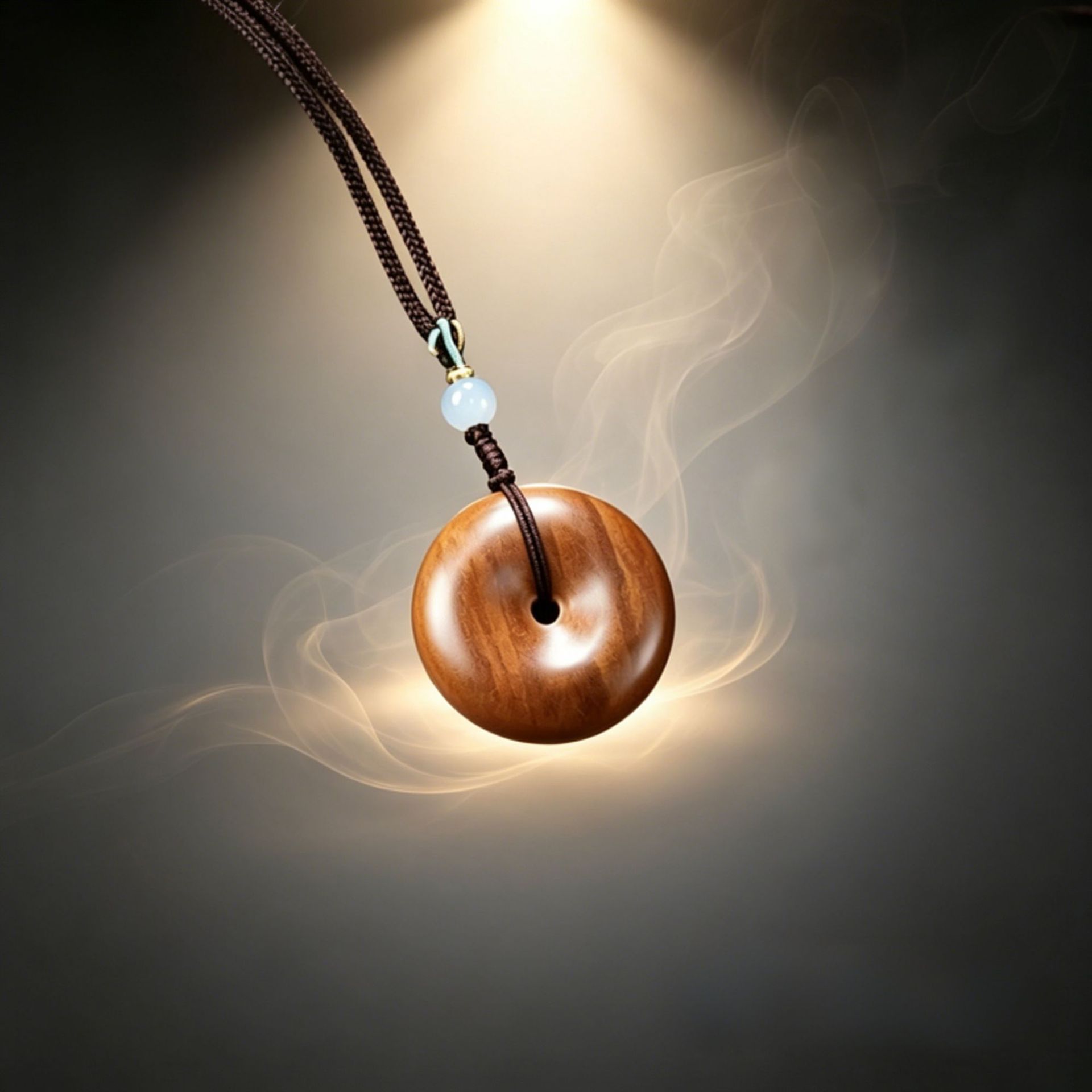 Peach Wood Peace Amulet Car Keychain Pendant, Auspicious Cloud Keychain for the Year of the Zodiac, Personalized Creative Gift for Men and Women
