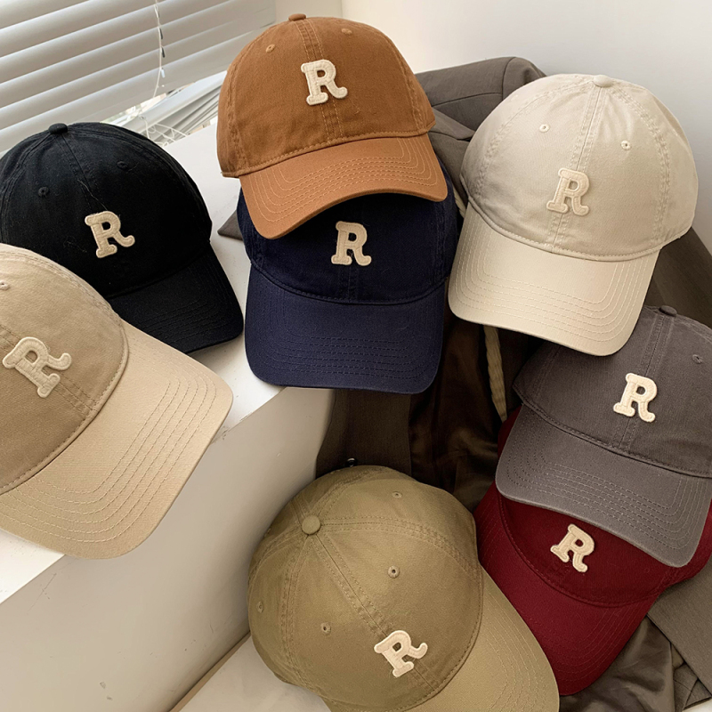 2025 New Baseball Cap Charcoal Gray Hard Top Peaked Cap Men's and Women's Hats Korean Style Sun Hat Large Head Circumference Sun Hat