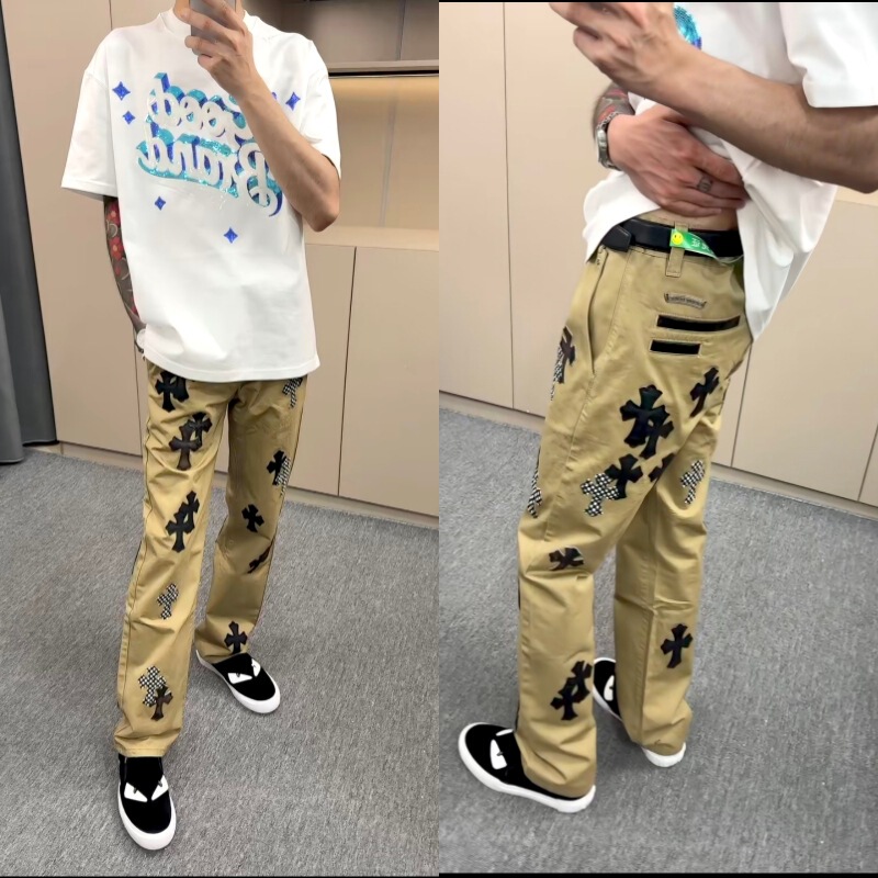 2025 American High Street New Style Washed Trendy Brand Loose Cross Leather Straight Jeans Pants for Men and Women 2025 American High Street New Style Washed Trendy Brand Loose Cross Leather Straight Jeans Pants for Men and Women