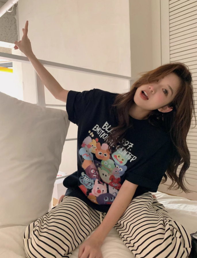 짧은 긴 검은 색 엘프 줄무늬 바지