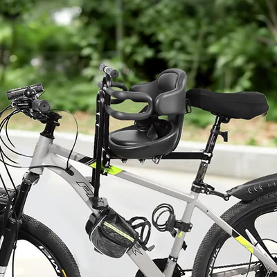 Mountain Bike Child Seat, Front-Mounted, Safe, Stable, and Easy to Install, Baby Riding Seat (Child seat shed) - upgraded-ordinary-model-armrest-guardrail-for-use-under-15-years-old-other