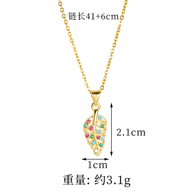 Collar de oro de arena vietnamita, pendientes de hojas de diamantes de color de lujo ligero de nicho, sentido del diseño, joyería de moda femenina que no se desvanece durante mucho tiempo