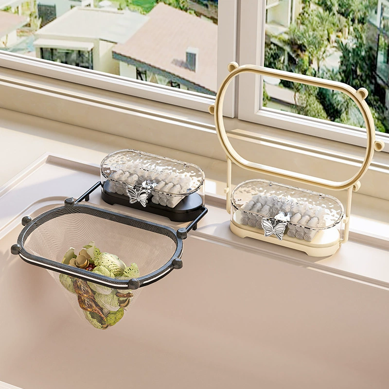 Sponge drying rack, hygienic hand sanitizer, universal storage system