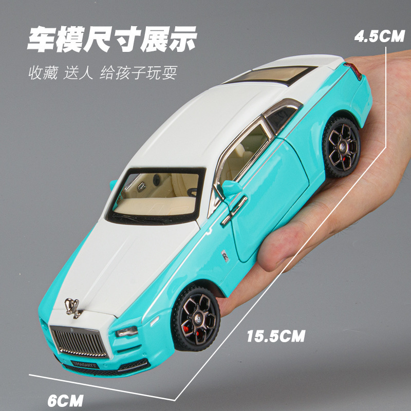 Jiaye aleación coche modelo 1:32 rollos Phantom sonido con luz tire del coche de juguete modelo de música adornos